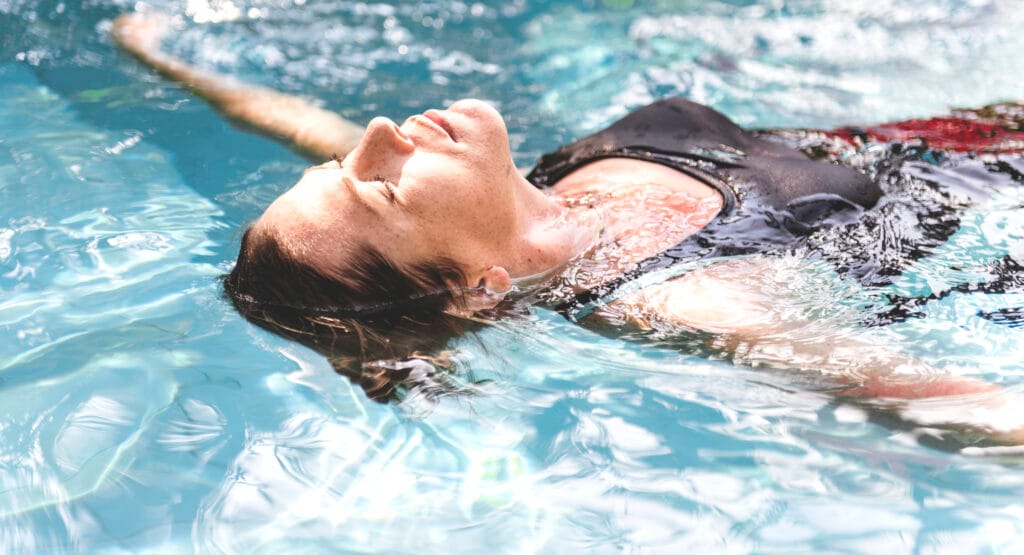 Ademreis in het water
