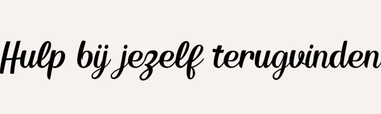 jezelf terugvinden